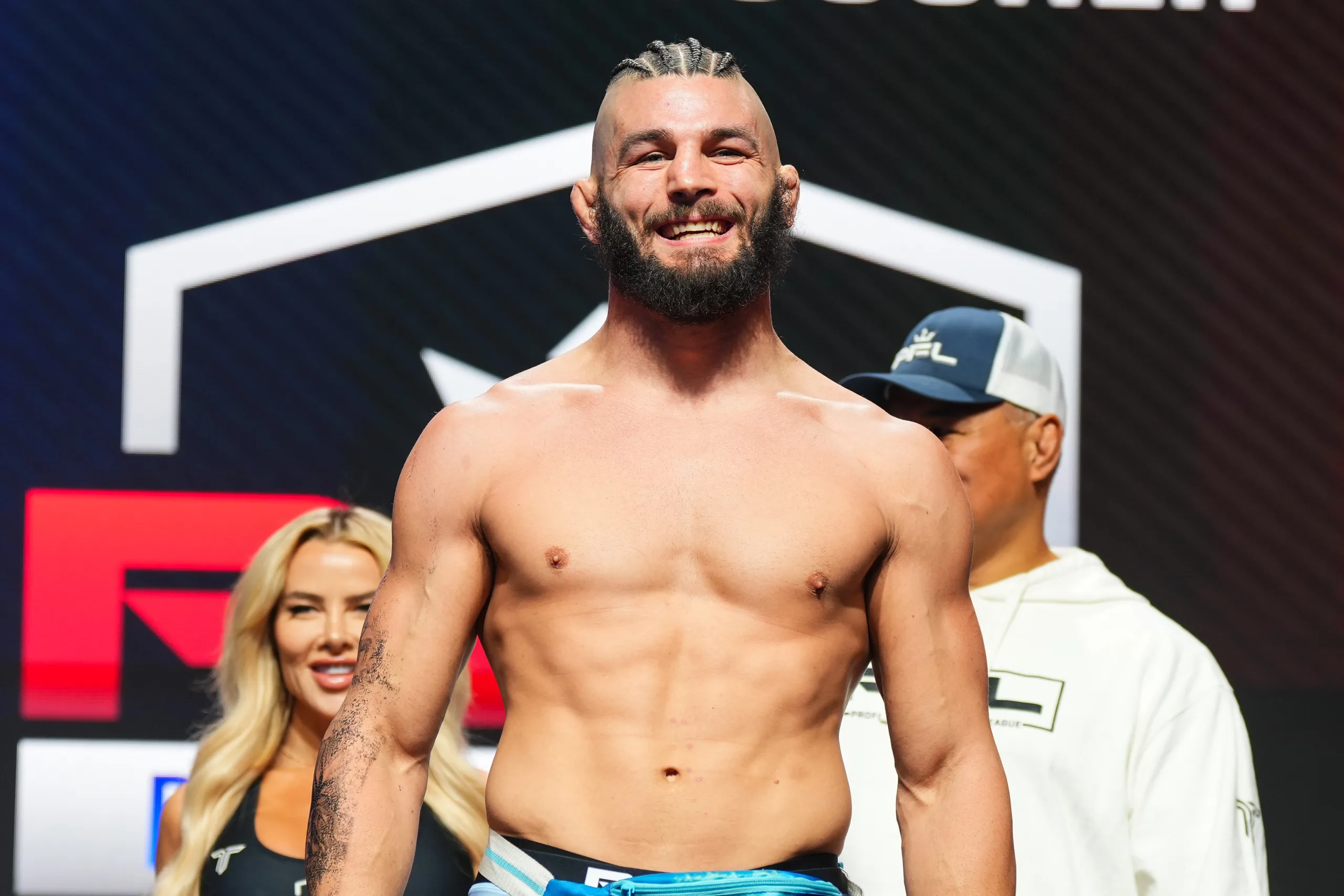2024 PFL 2: Las Vegas Weigh-Ins at The Theater at Virgin Hotels in Las Vegas, Nevada, Thursday, April 11, 2024. (Cooper Neill / PFL)