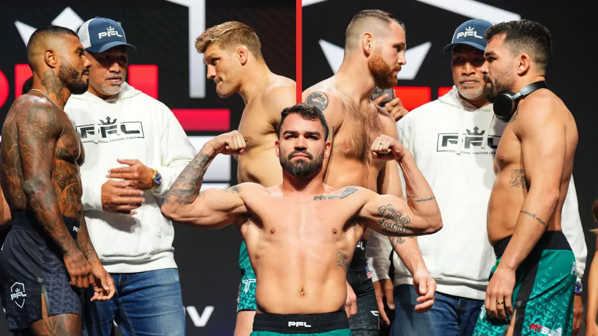 PFL 2 2024 Regular Season Weigh-ins & faceoffs banner